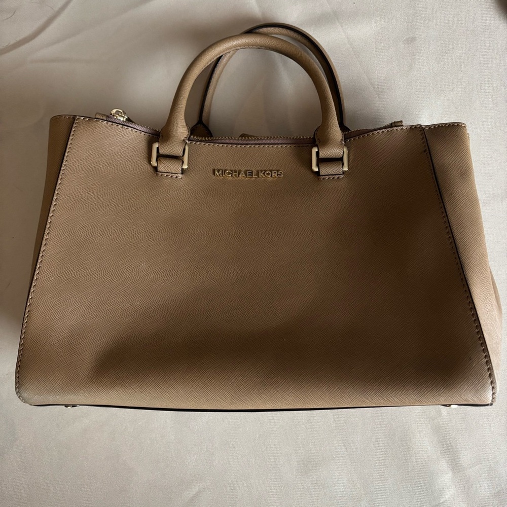Michael Kors Tan Leather Tote Bag